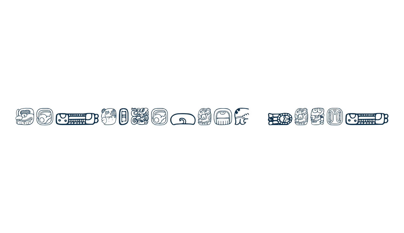 MesoAmerica Dings, fancy decorative font preview