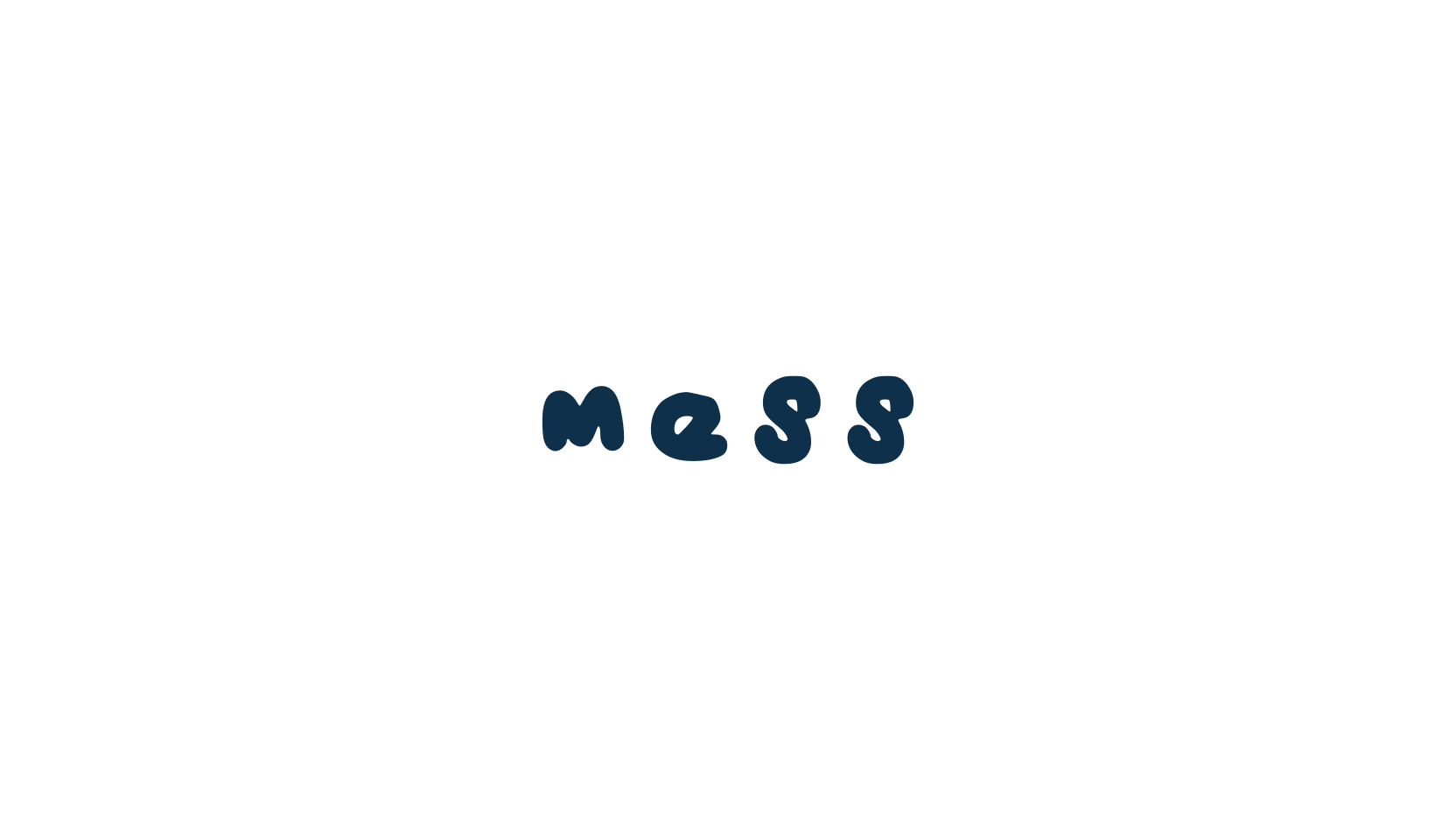 Mess, script handwritten fancy decorative calligraphy font preview