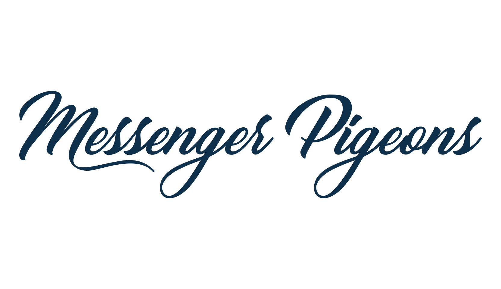 Messenger Pigeons, script calligraphy fancy decorative font preview