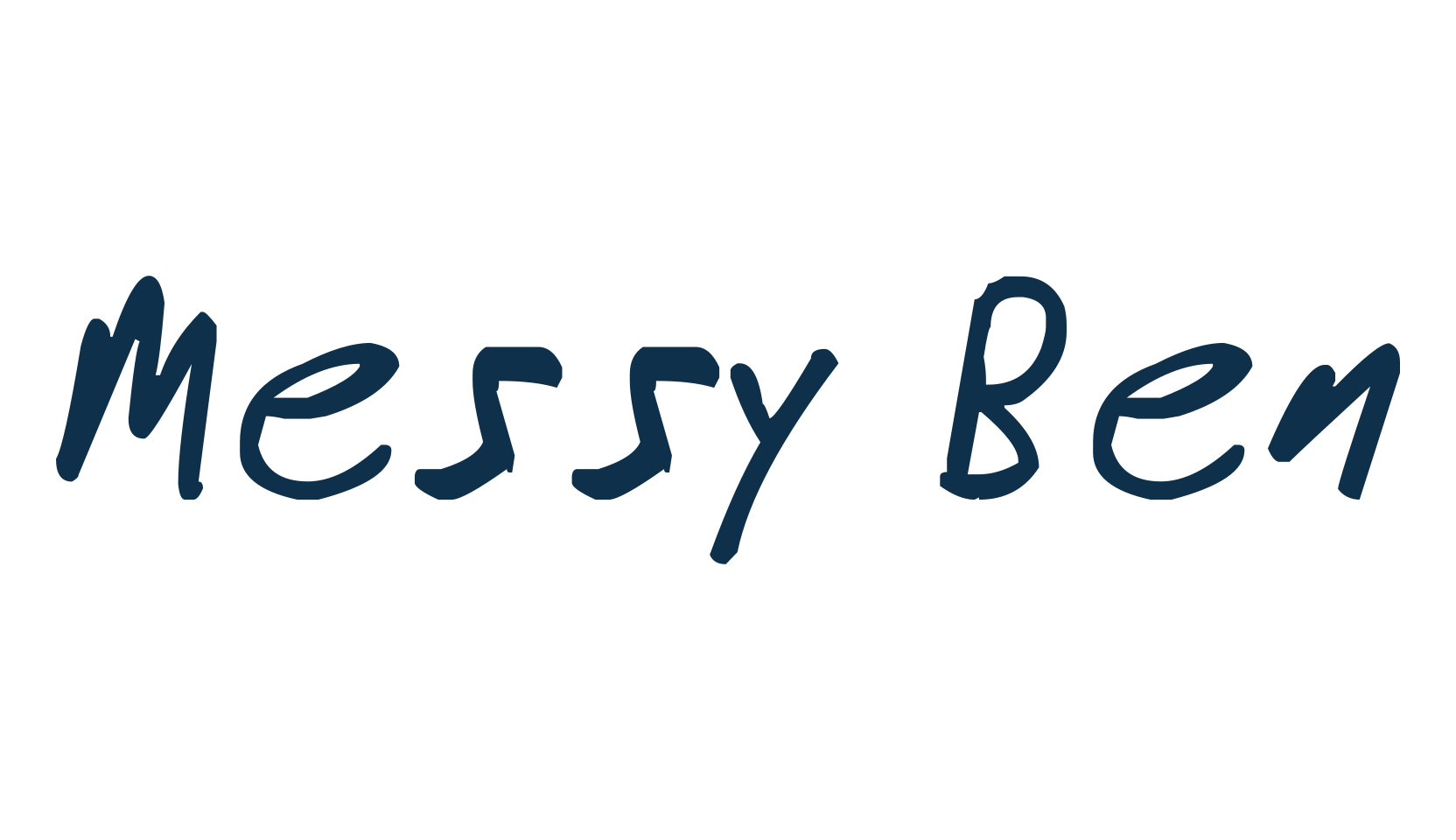 Messy Ben, script handwritten fancy decorative calligraphy font preview