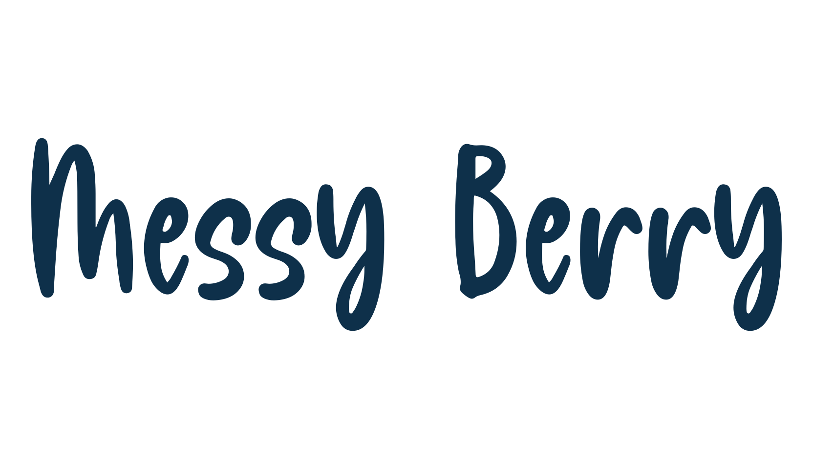 Messy Berry, handwriting font preview