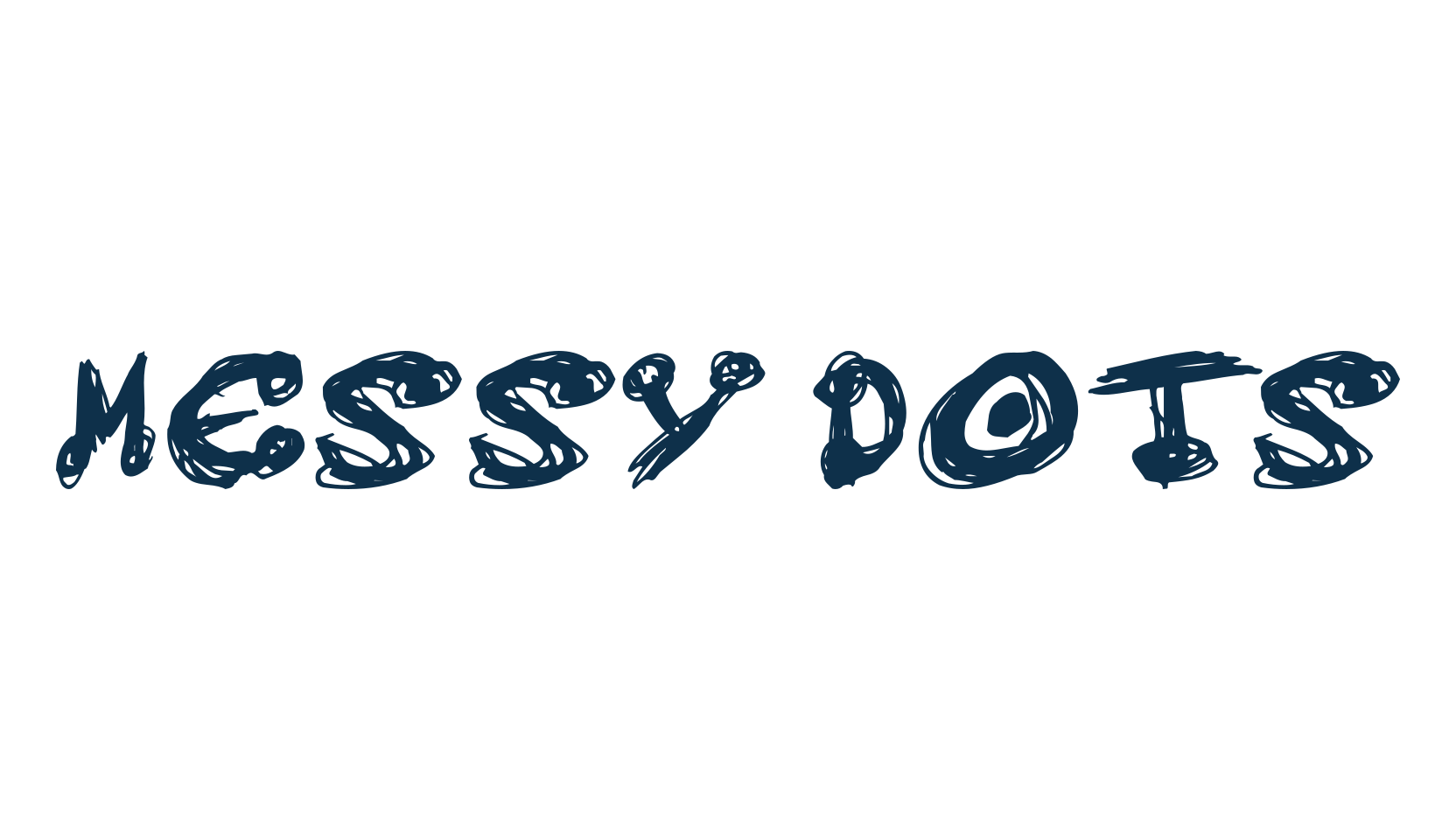 Messy Dots, script trash fancy decorative calligraphy font preview