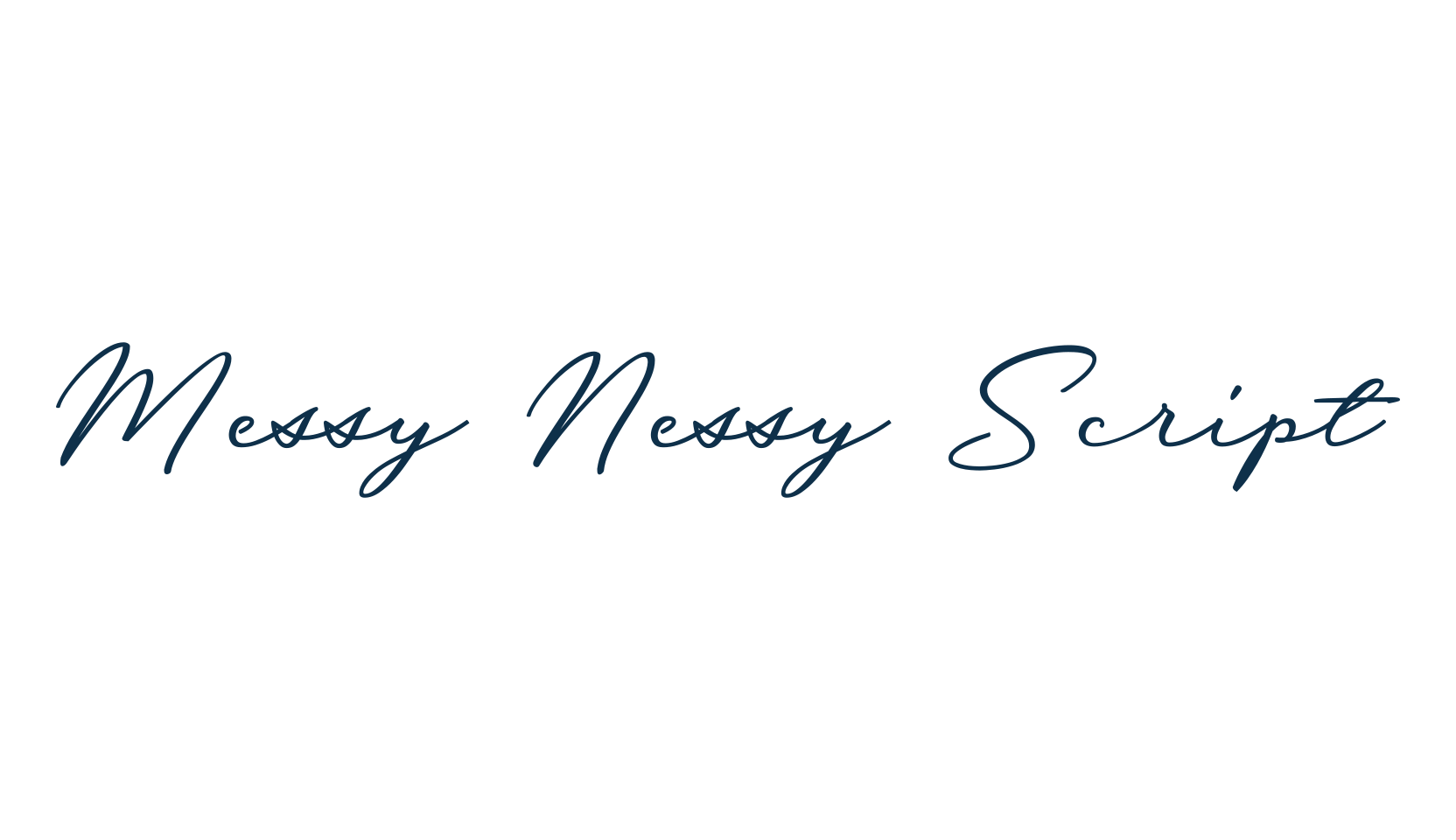 Messy Nessy Script, script handwritten fancy decorative calligraphy font preview