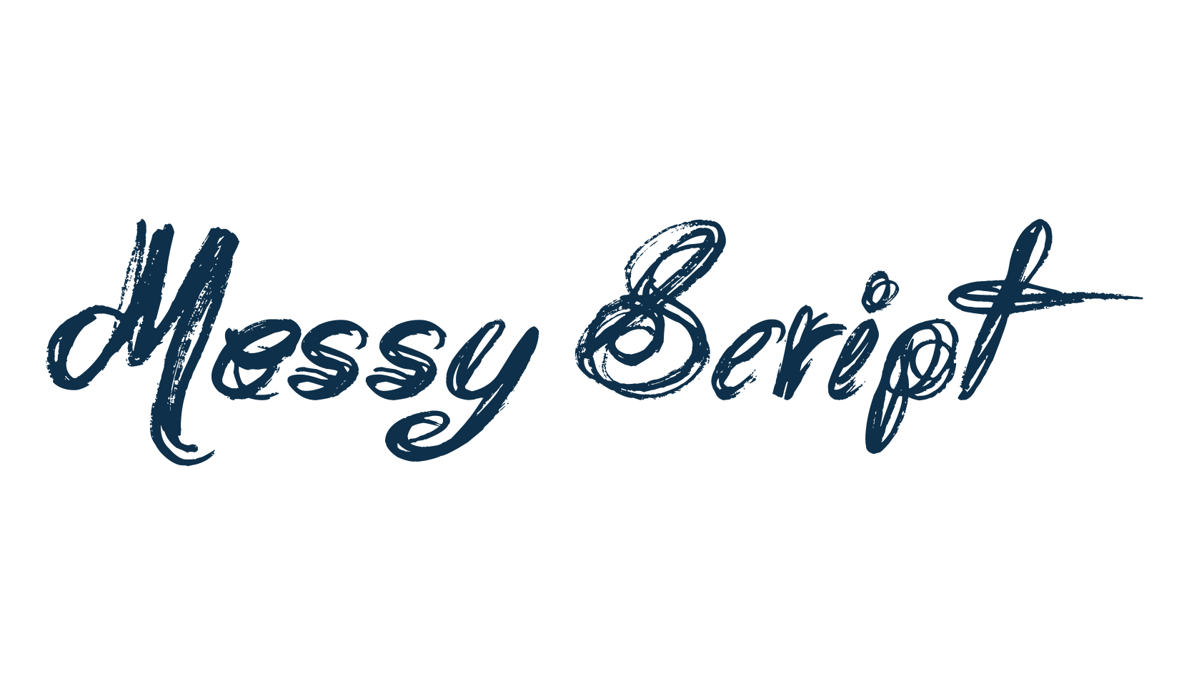 Messy Script, trash font preview