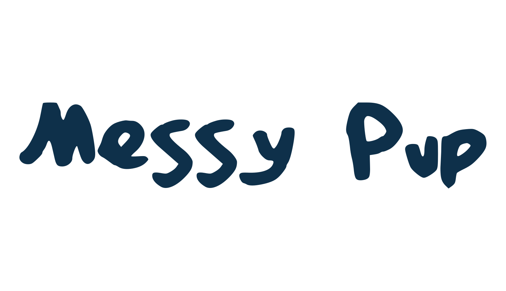 Messy Pup, handwriting font preview