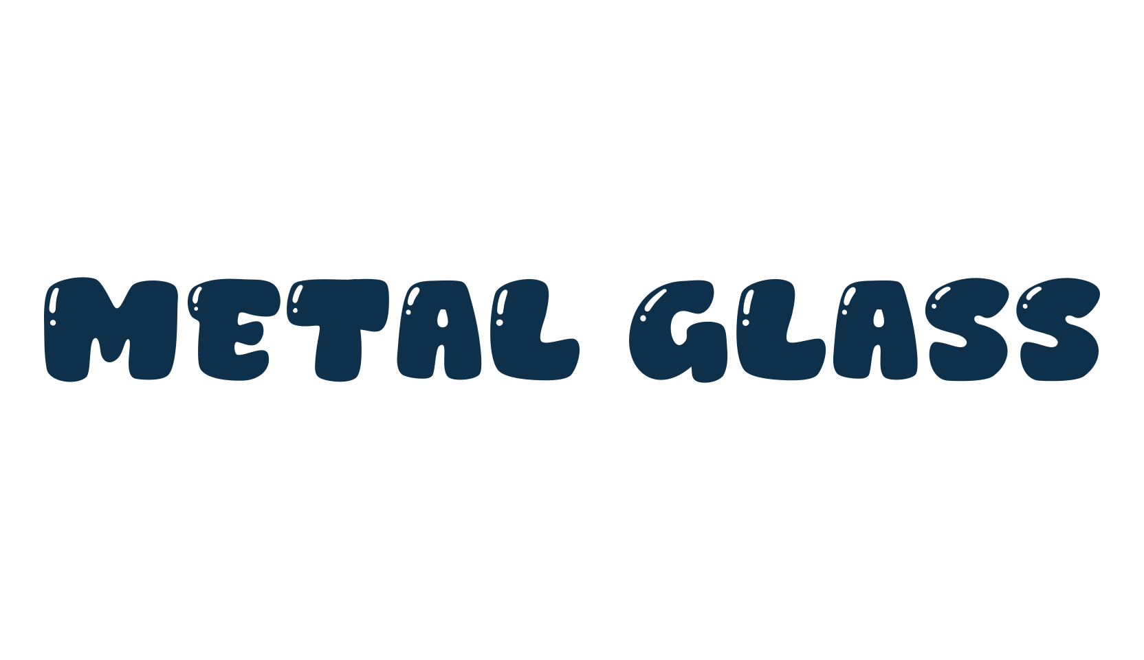 Metal Glass, fancy cartoon decorative font preview