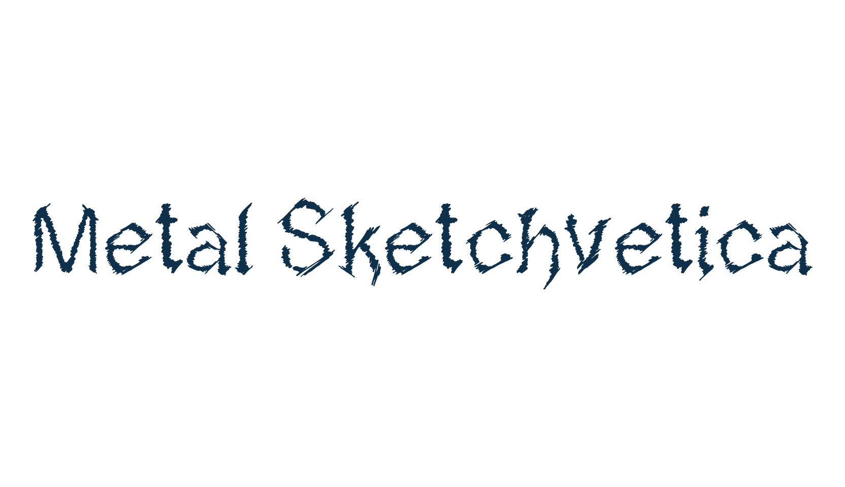 Metal Sketchvetica, various font preview