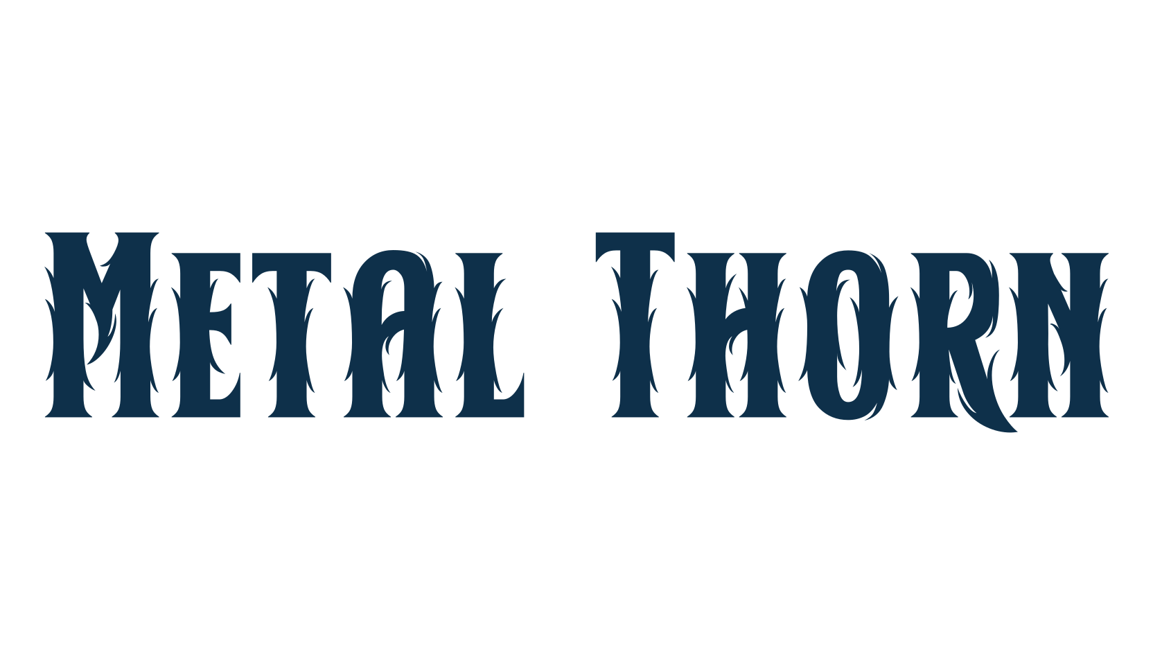 Metal Thorn, gothic modern font preview