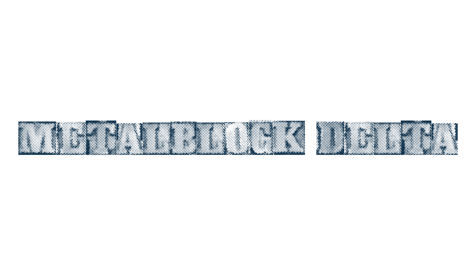 Metalblock Delta, fancy eroded decorative font preview