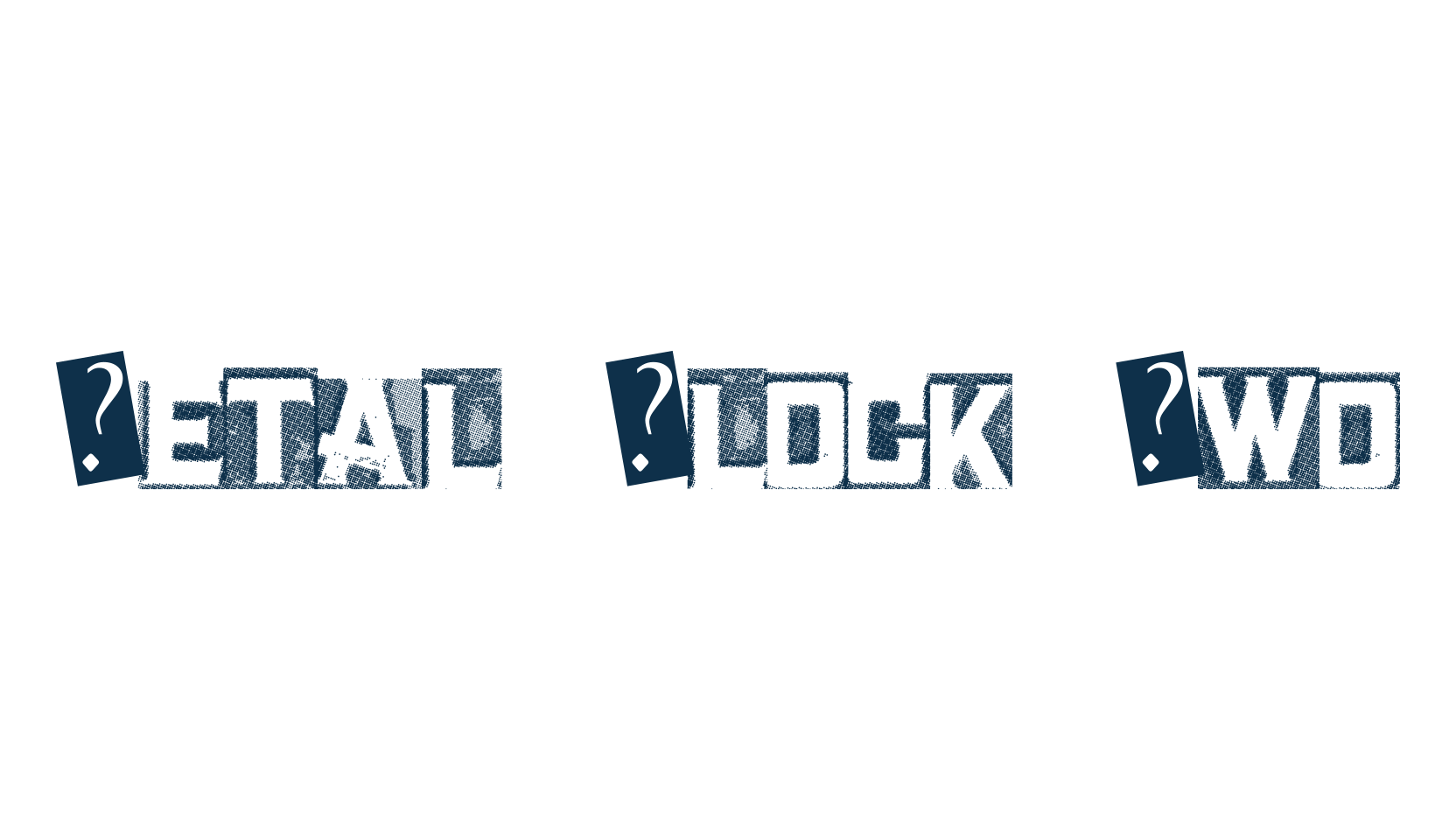 Metal Block Two, eroded font preview