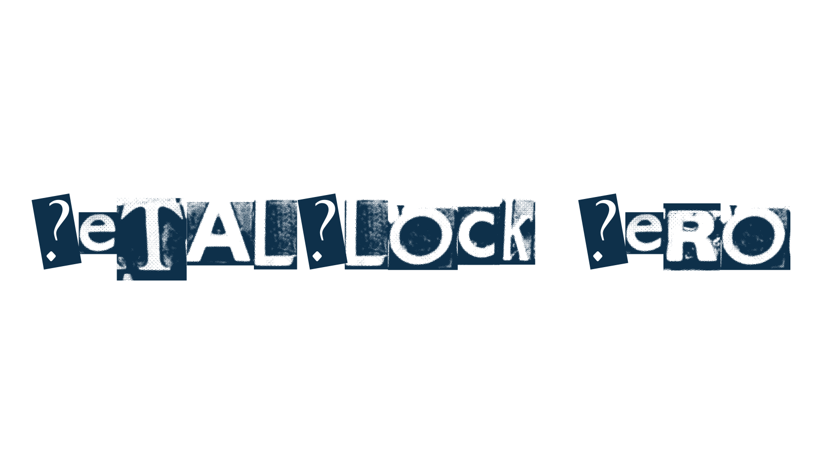 MetalBlock Zero, fancy eroded decorative font preview
