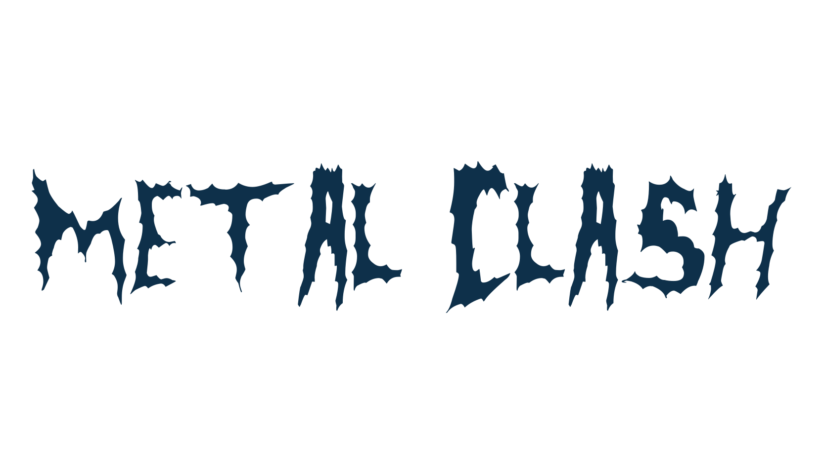 Metal Clash, halloween font preview