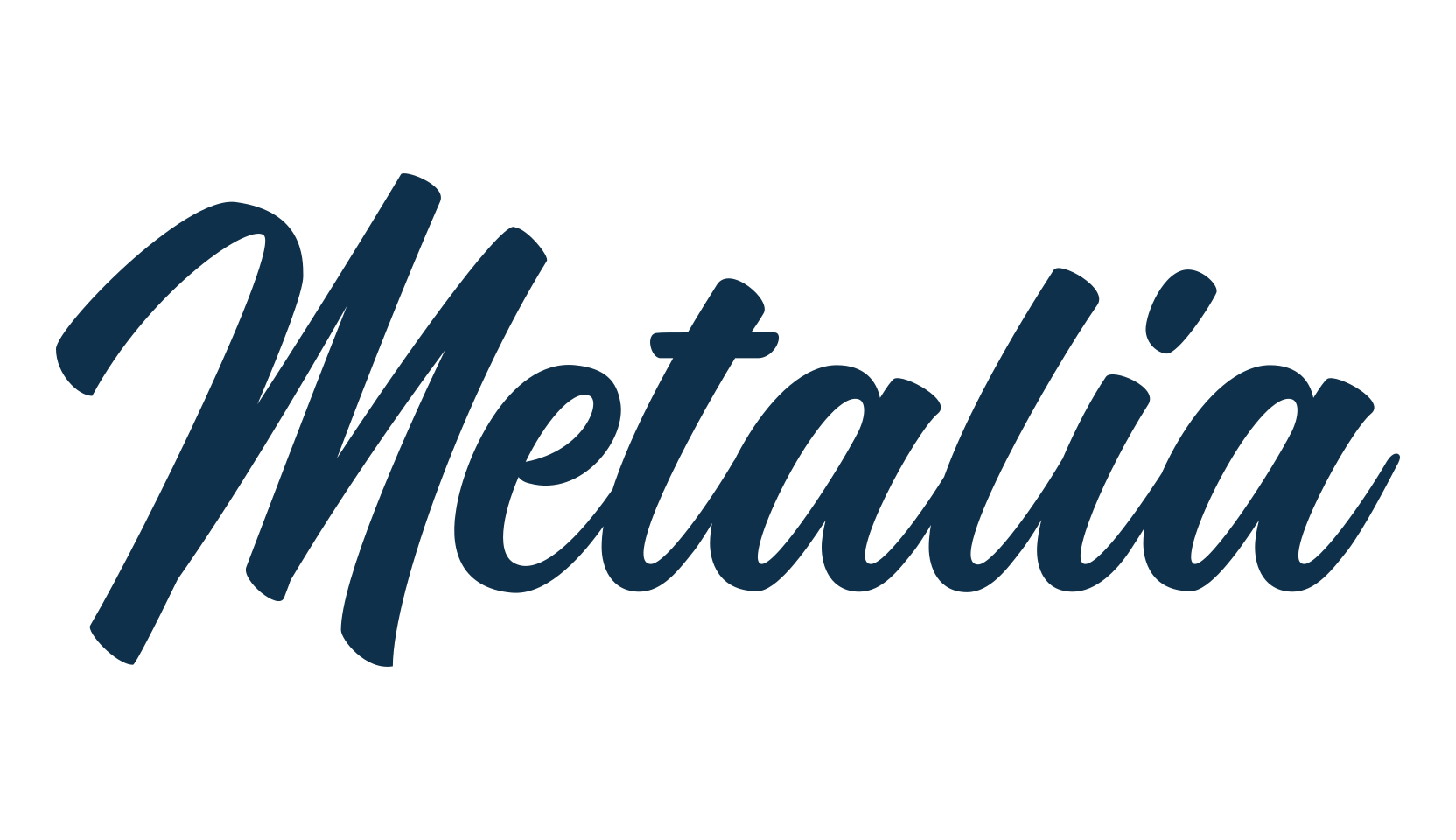 Metalia, calligraphy font preview