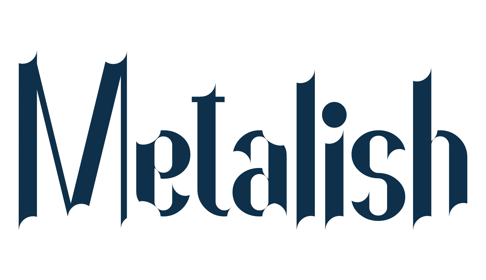 Metalish, modern font preview