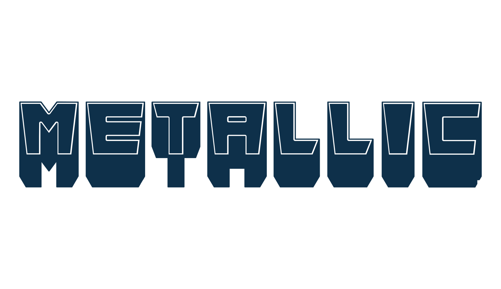 Metallic, fancy various decorative font preview