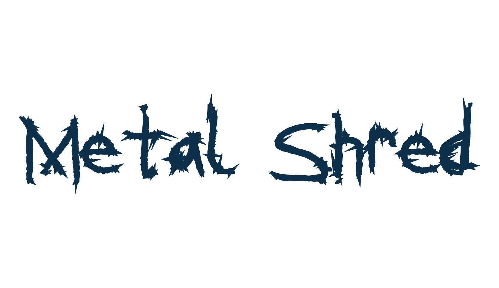 Metal Shred, various font preview