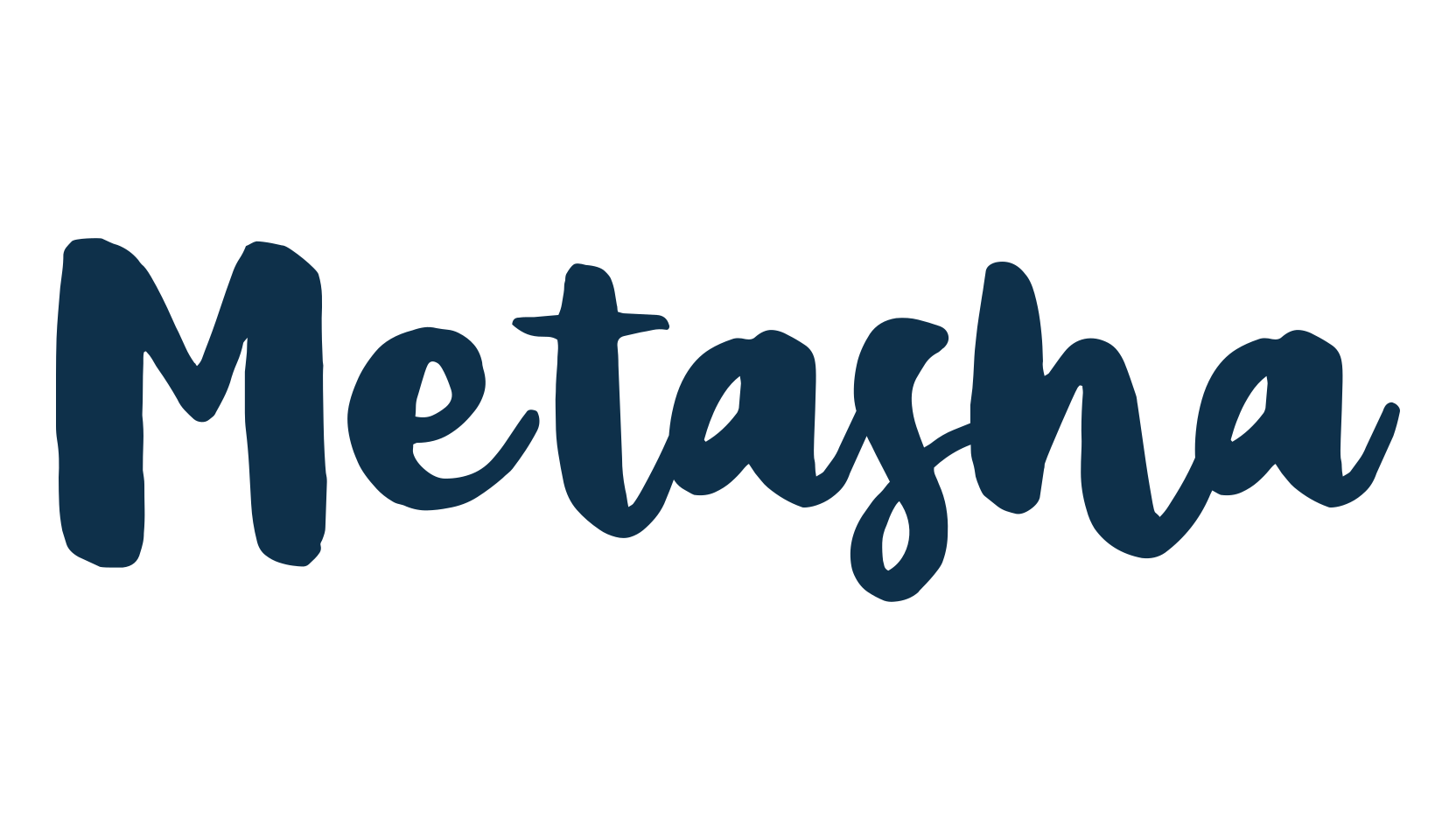 Metasha, brush font preview