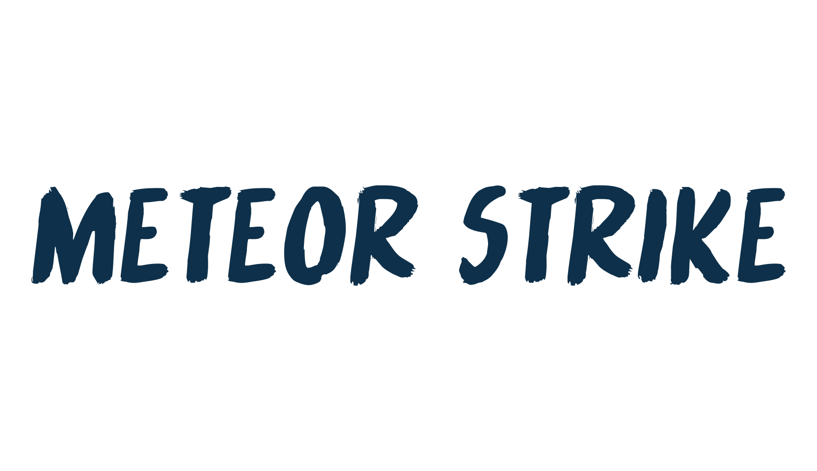 Meteor Strike, brush font preview