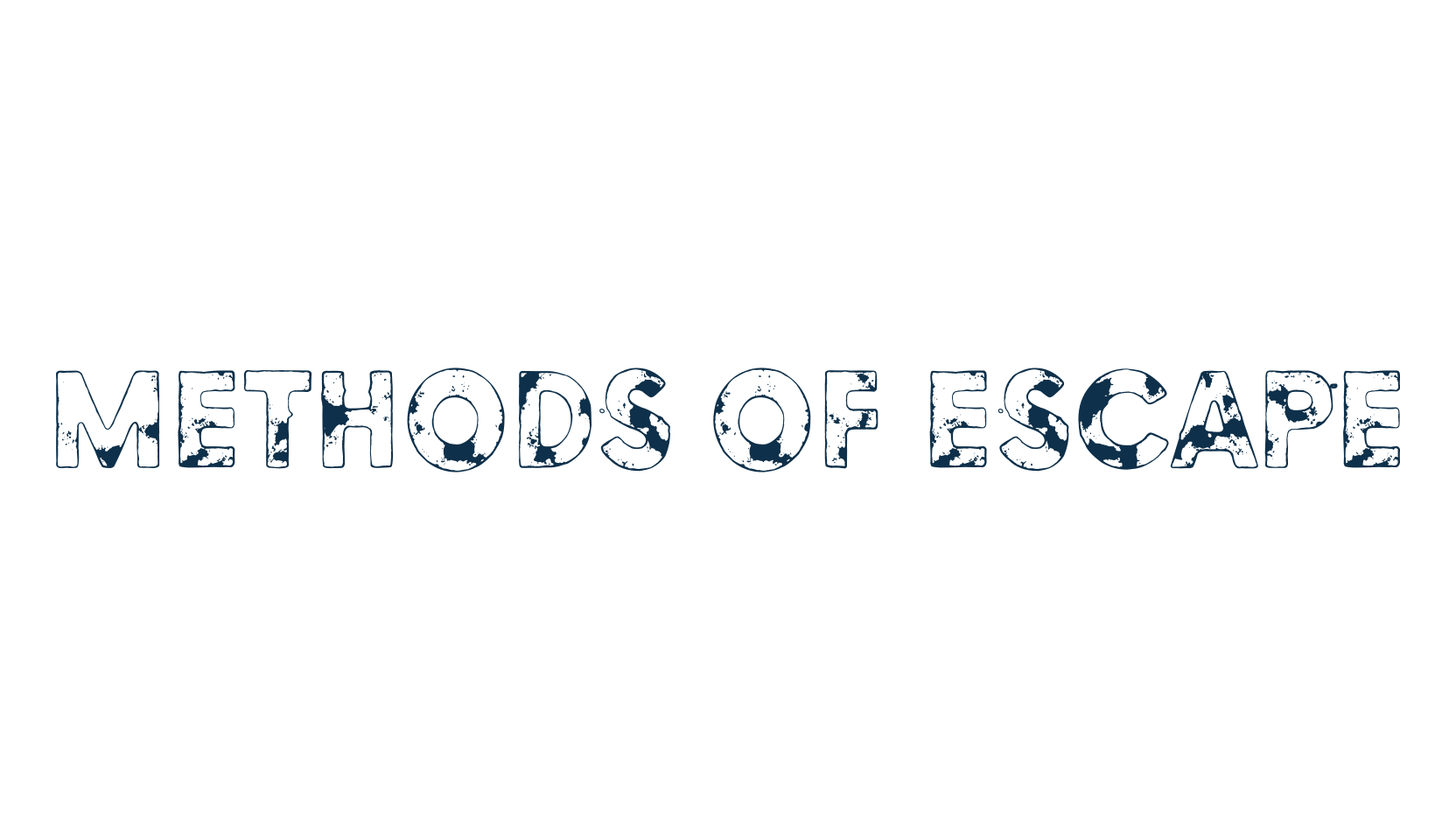 Methods of escape, eroded font preview