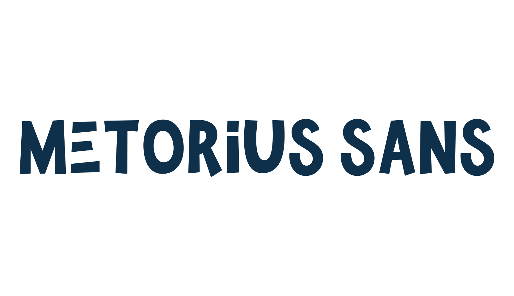 Metorius Sans, cartoon font preview