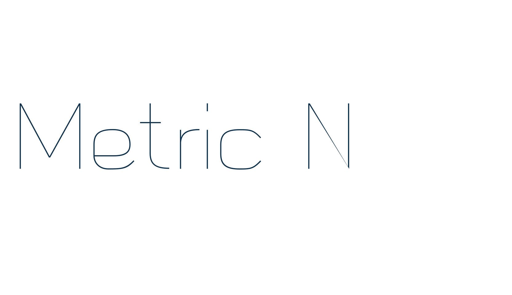 Metric Navy, basic sans serif font preview