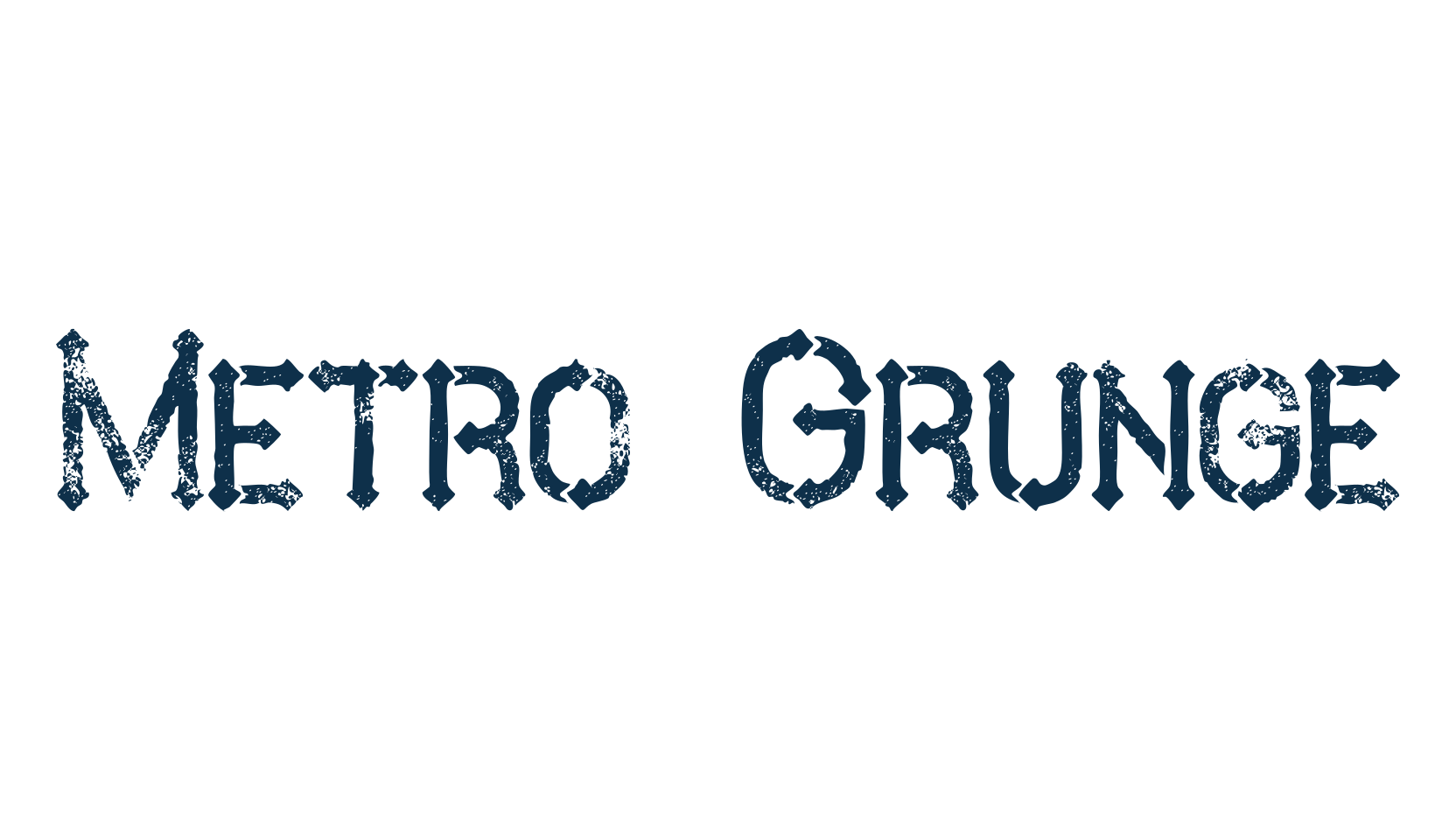 Metro Grunge, eroded font preview