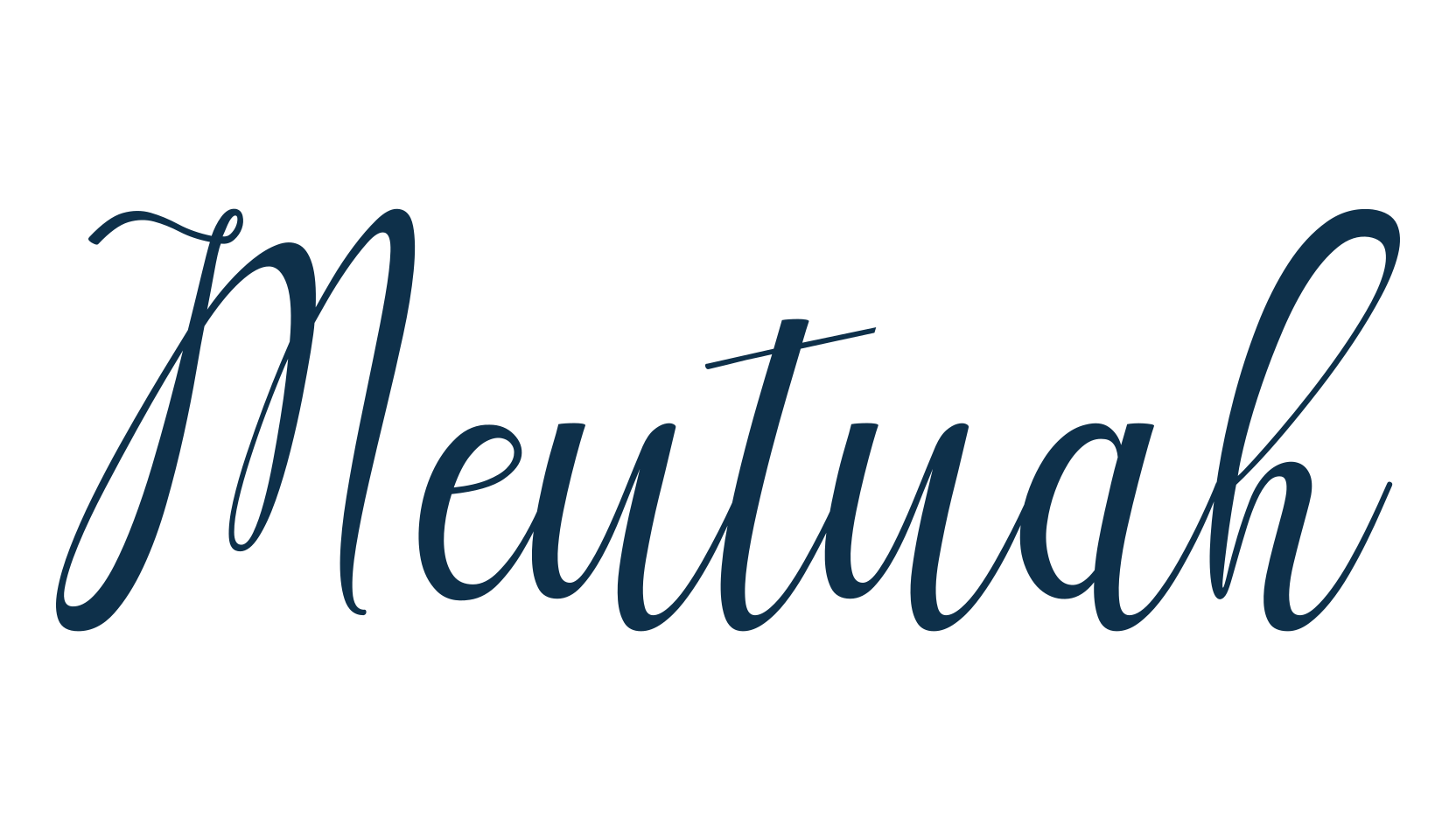 Meutuah, script calligraphy fancy decorative font preview
