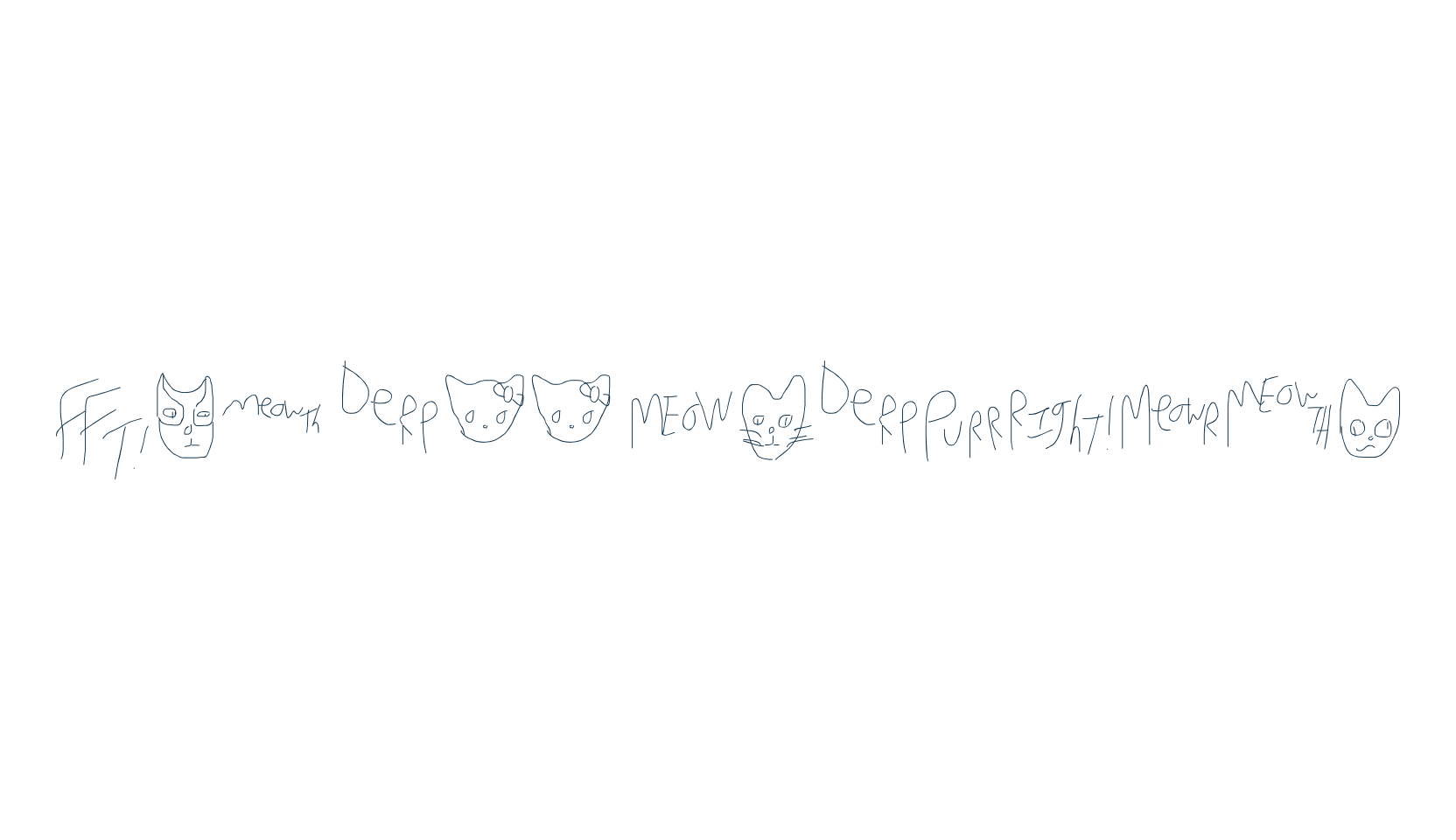 Mew Too CatDings, fancy decorative font preview