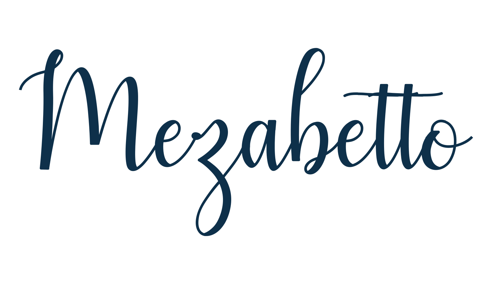 Mezabetto, calligraphy font preview