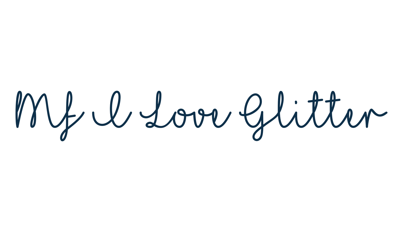 Mf I Love Glitter, various font preview