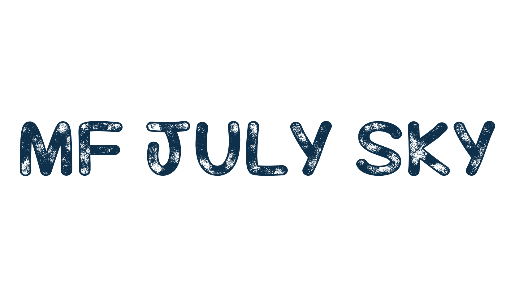 Mf July Sky, eroded font preview