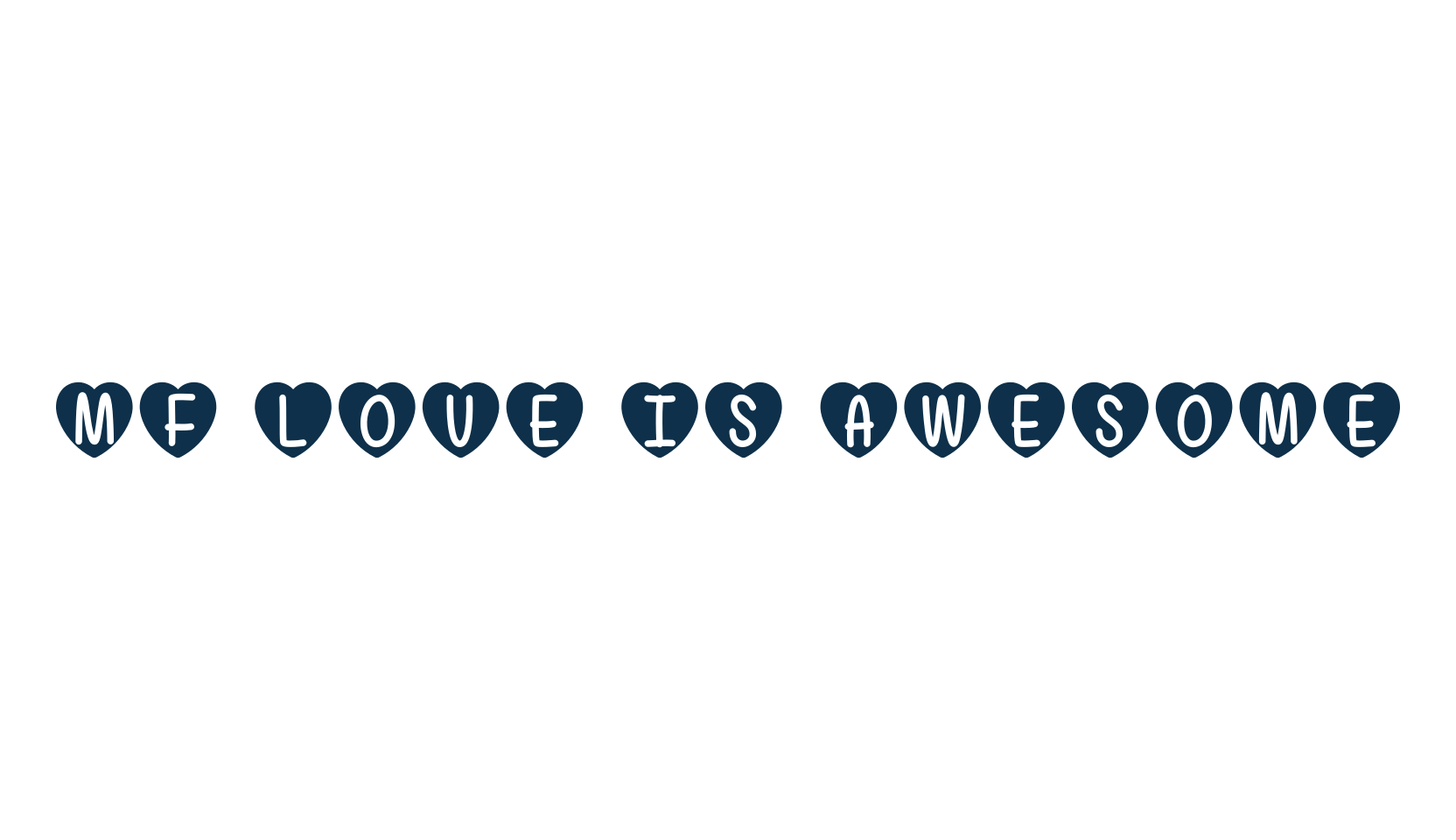 Mf Love Is Awesome, fancy decorative font preview