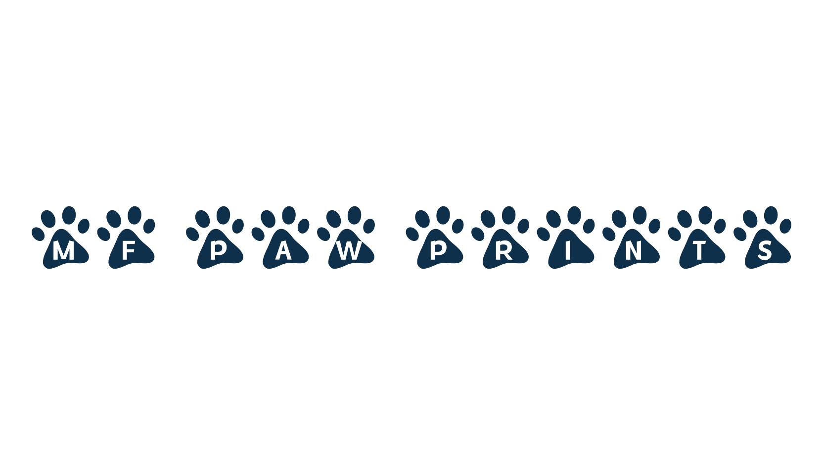 MF Paw Prints, fancy decorative font preview