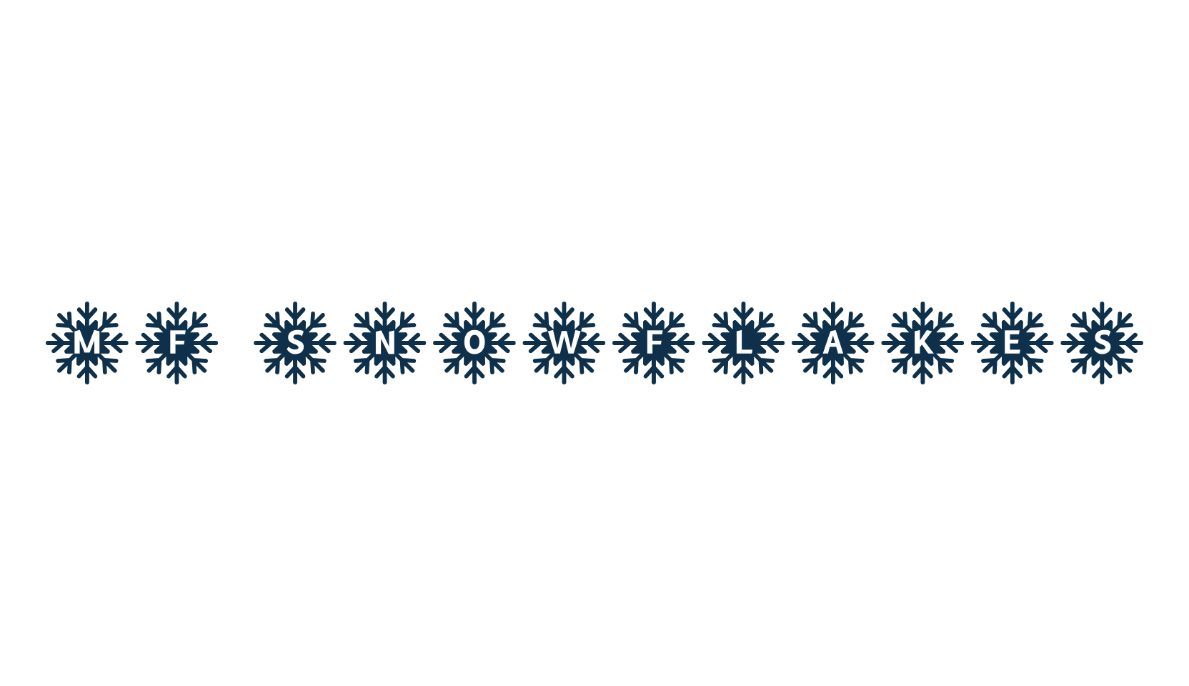 MF Snowflakes, fancy decorative font preview