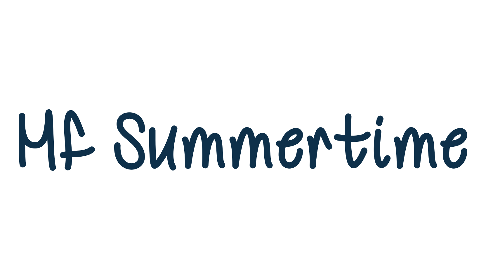 Mf Summertime, script handwritten fancy decorative calligraphy font preview