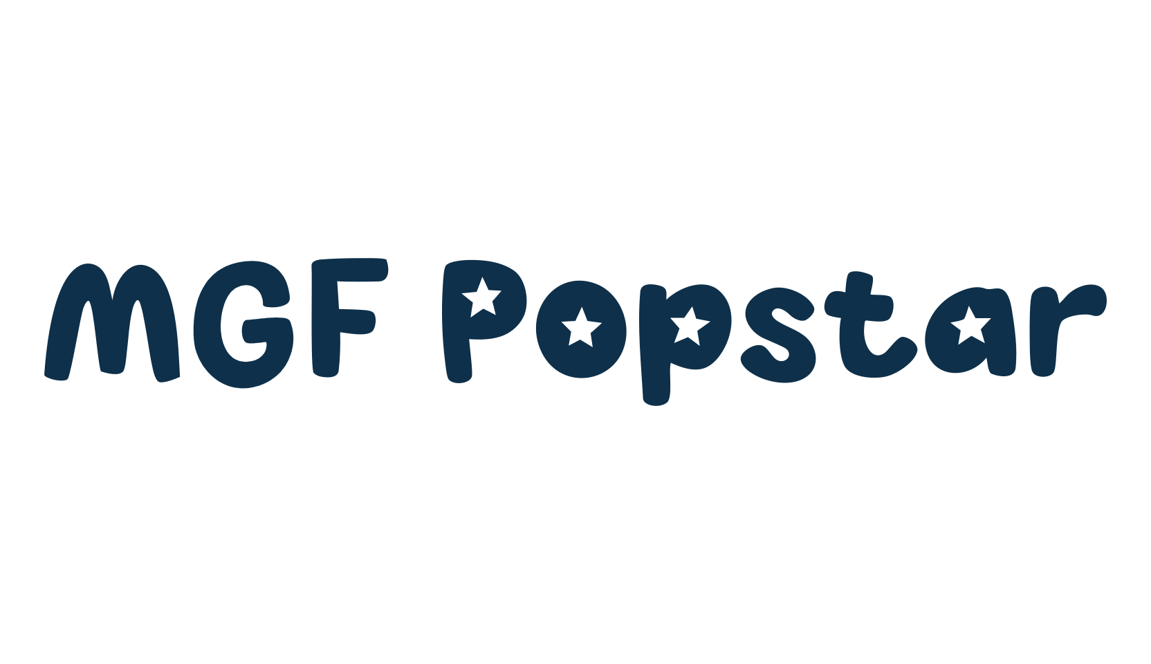 MGF Popstar, fancy cartoon decorative font preview