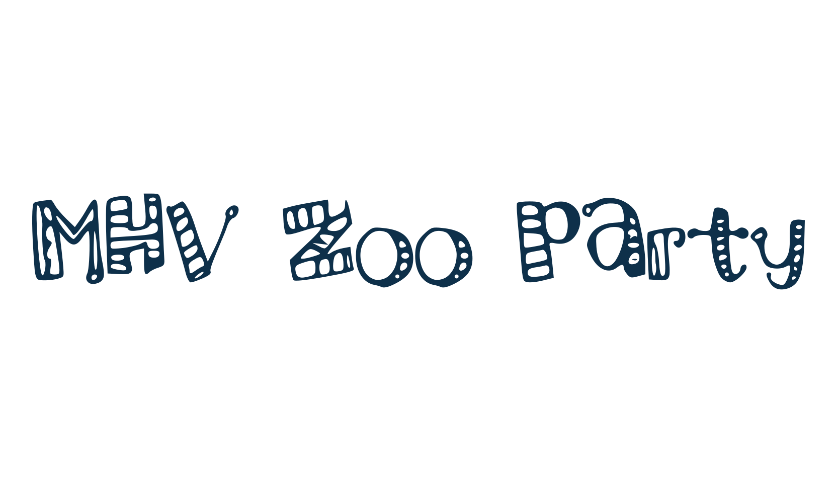 MHV Zoo Party, fancy decorative font preview