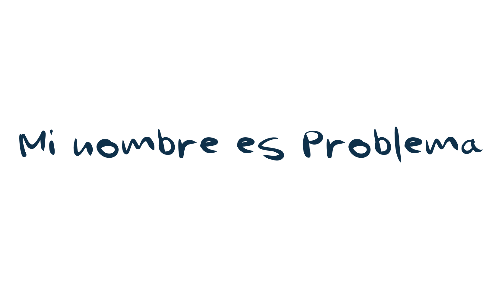 Mi nombre es Problema, script handwritten fancy decorative calligraphy font preview