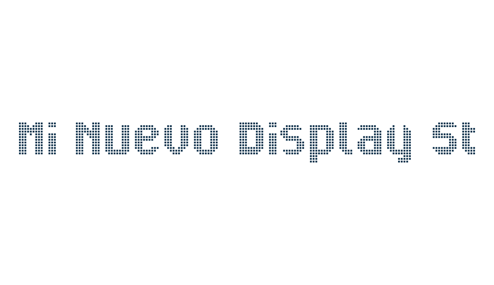 Mi Nuevo Display St, techno lcd sci-fi font preview