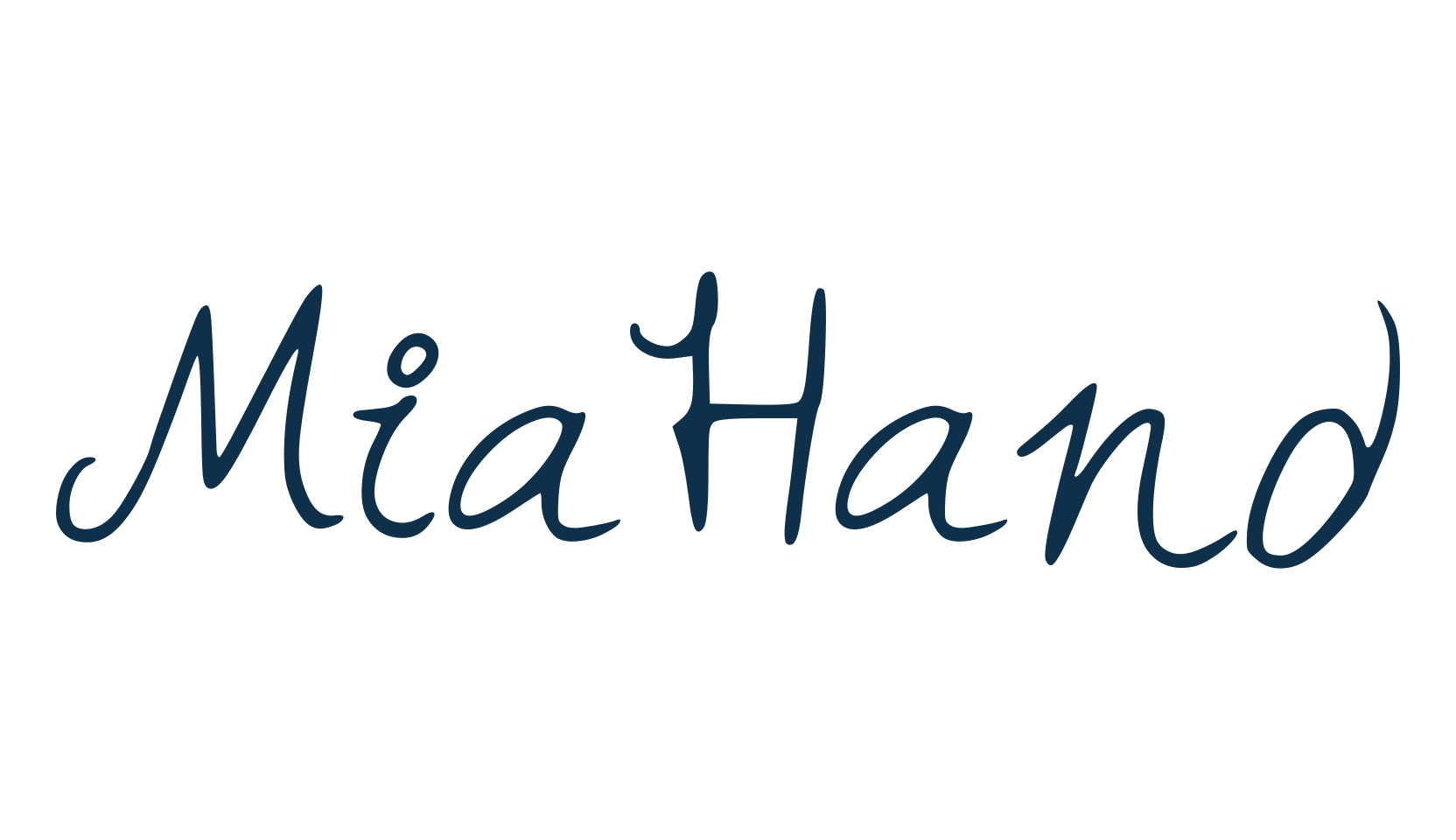 MiaHand, script handwritten fancy decorative calligraphy font preview