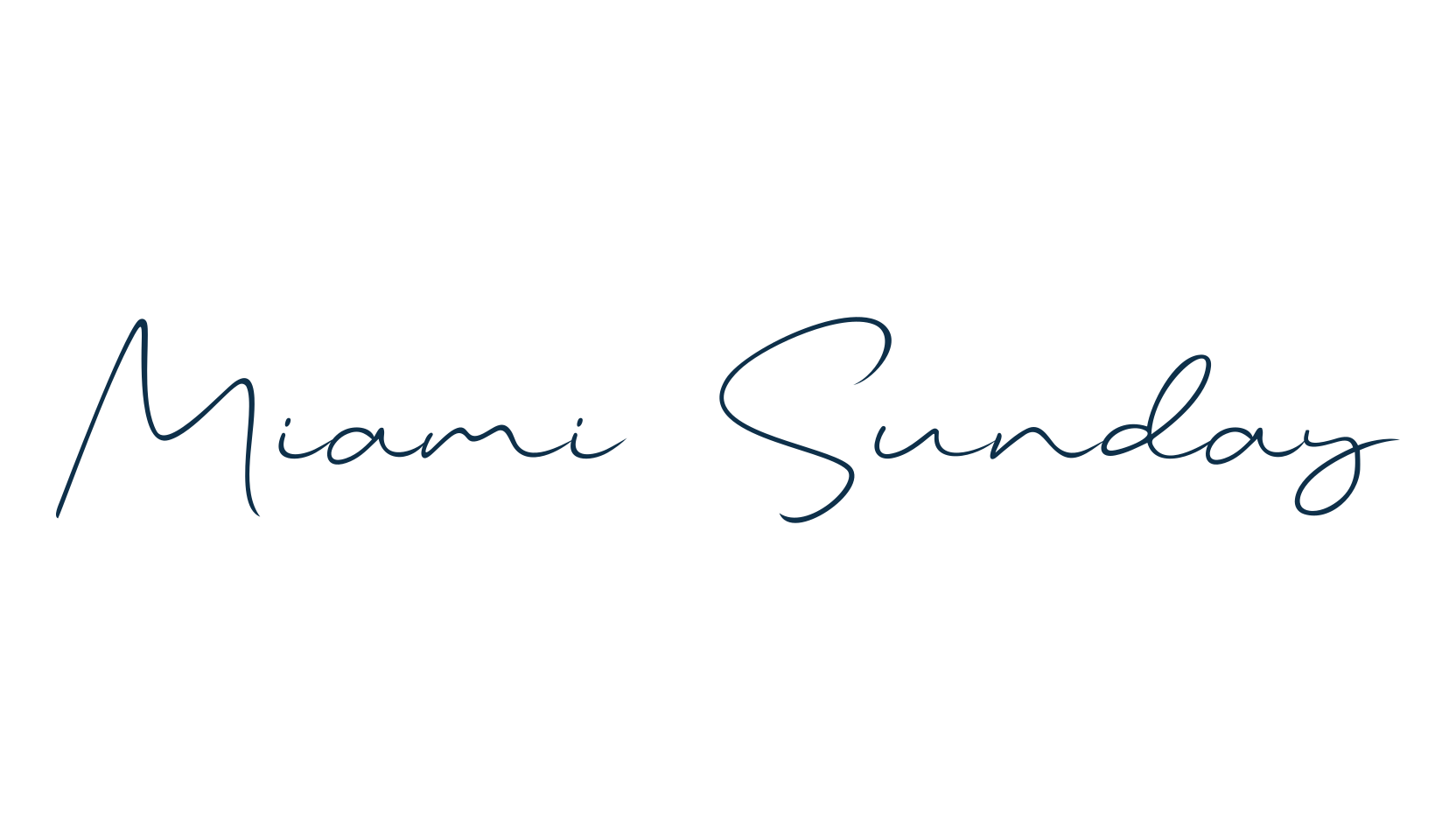 Miami Sunday, script handwritten fancy decorative calligraphy font preview