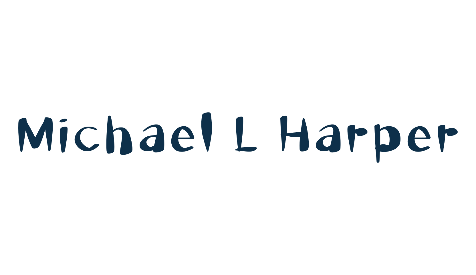 Michael L Harper, fancy cartoon decorative font preview