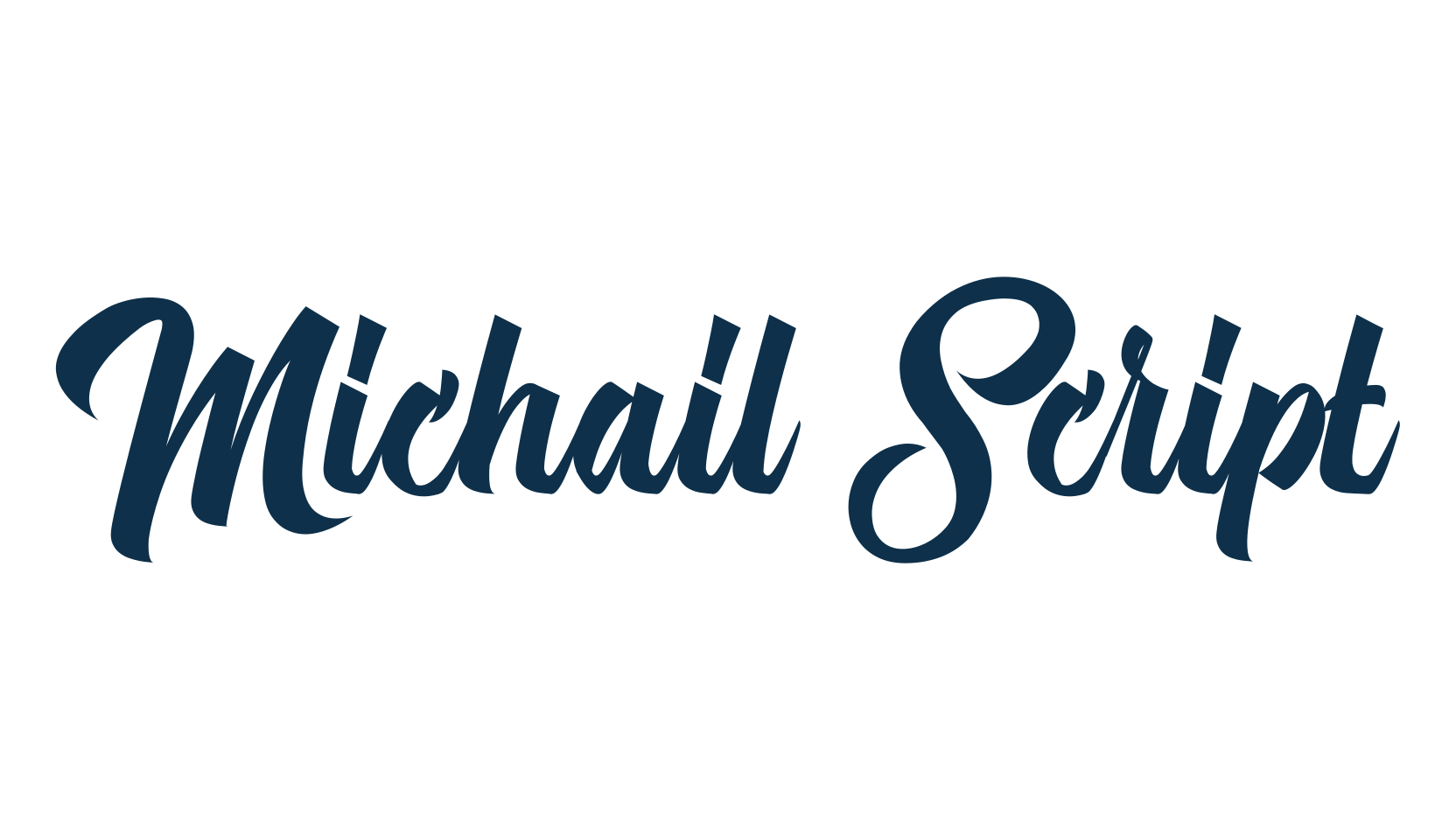 Michail Script, script calligraphy fancy decorative font preview