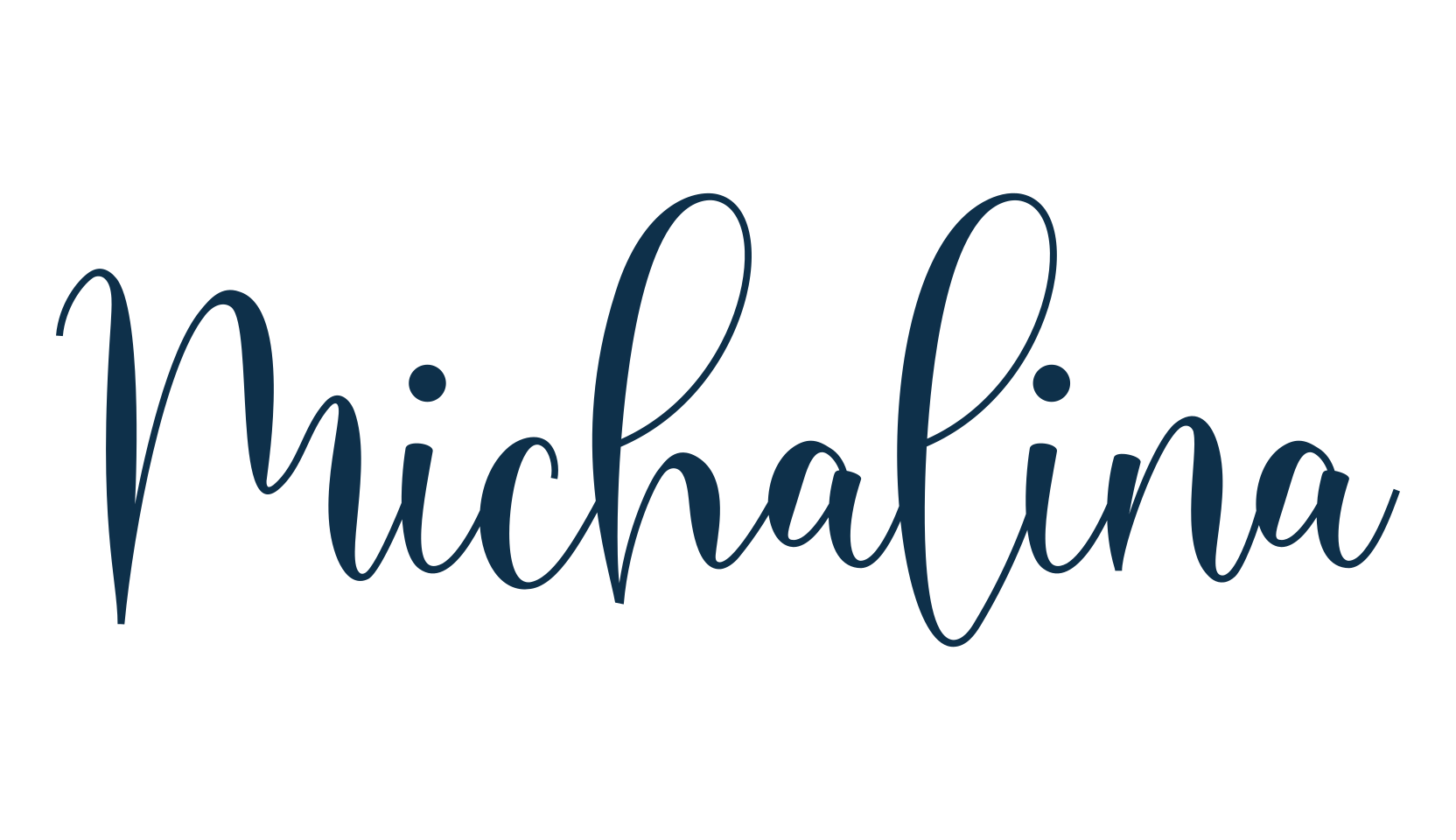 Michalina, script calligraphy fancy decorative font preview