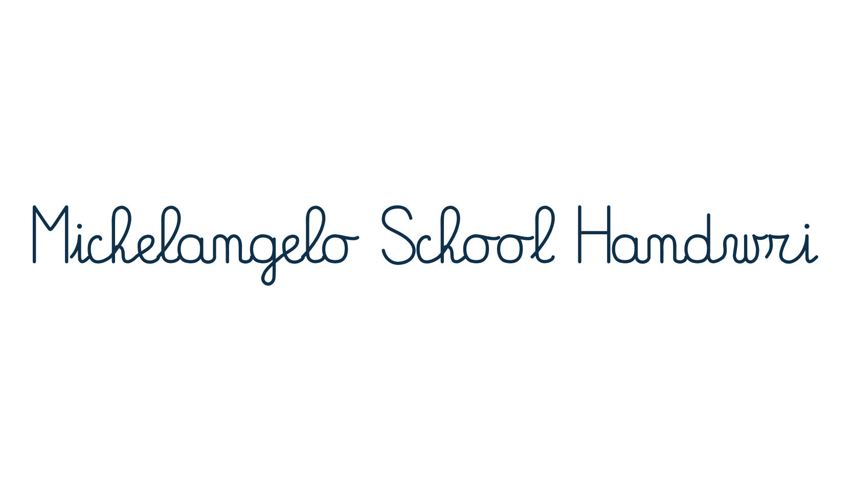 Michelangelo School Handwri, school font preview