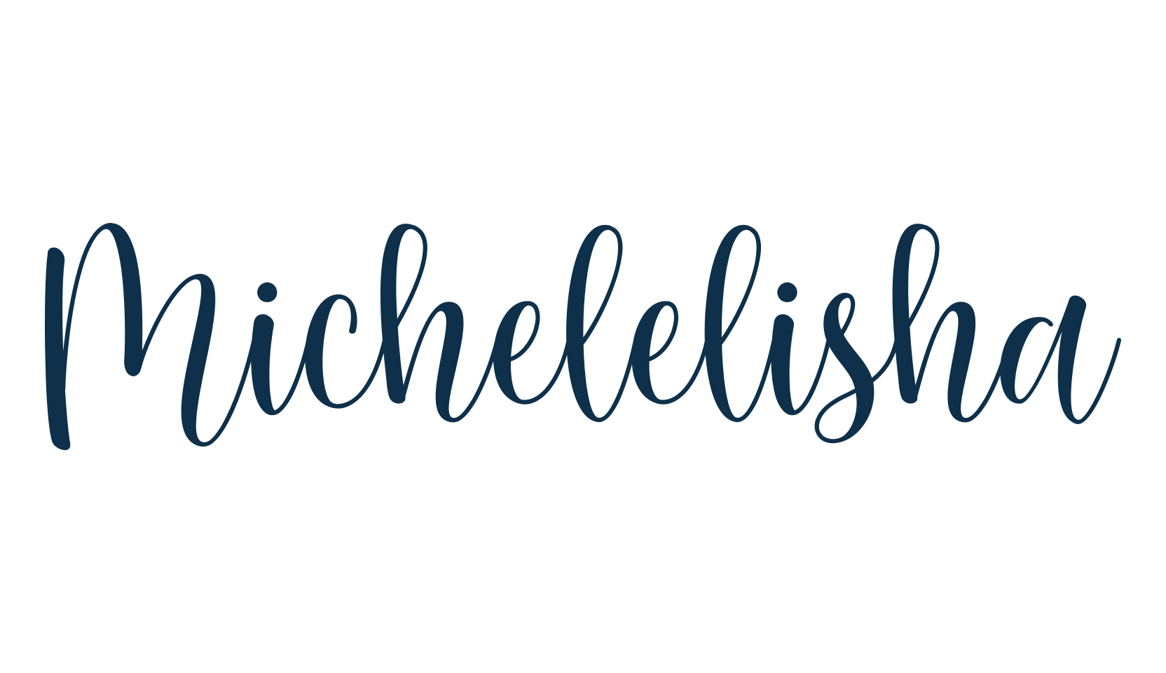 Michelelisha, script calligraphy fancy decorative font preview