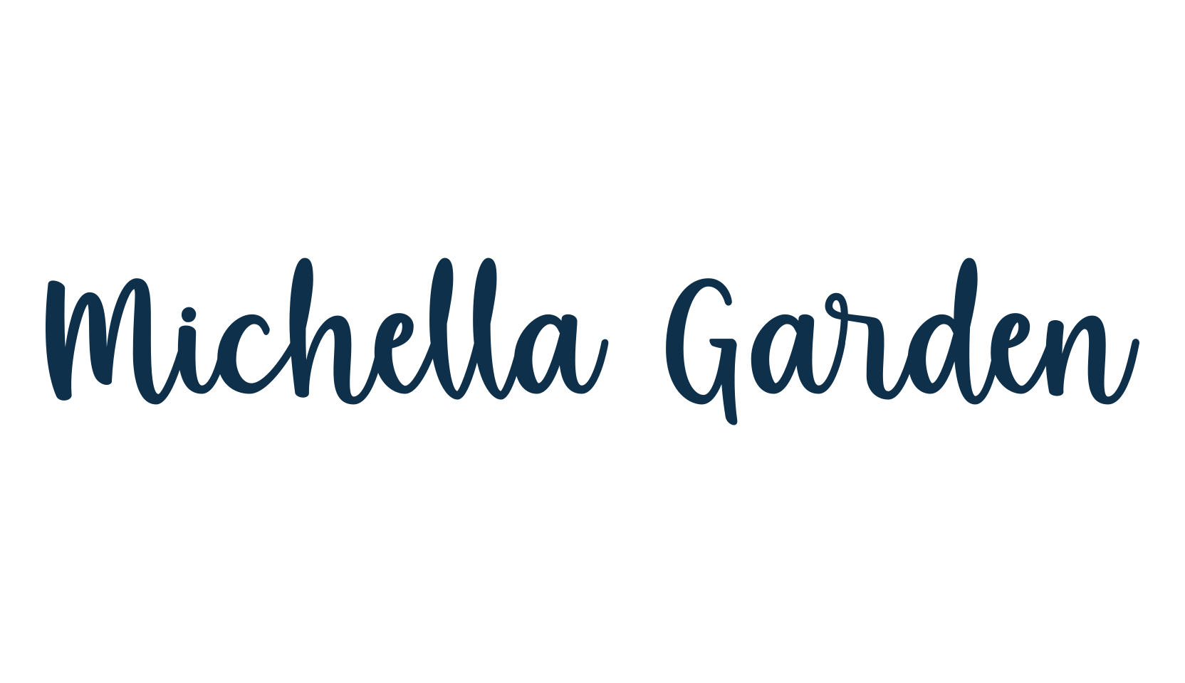 Michella Garden, calligraphy font preview