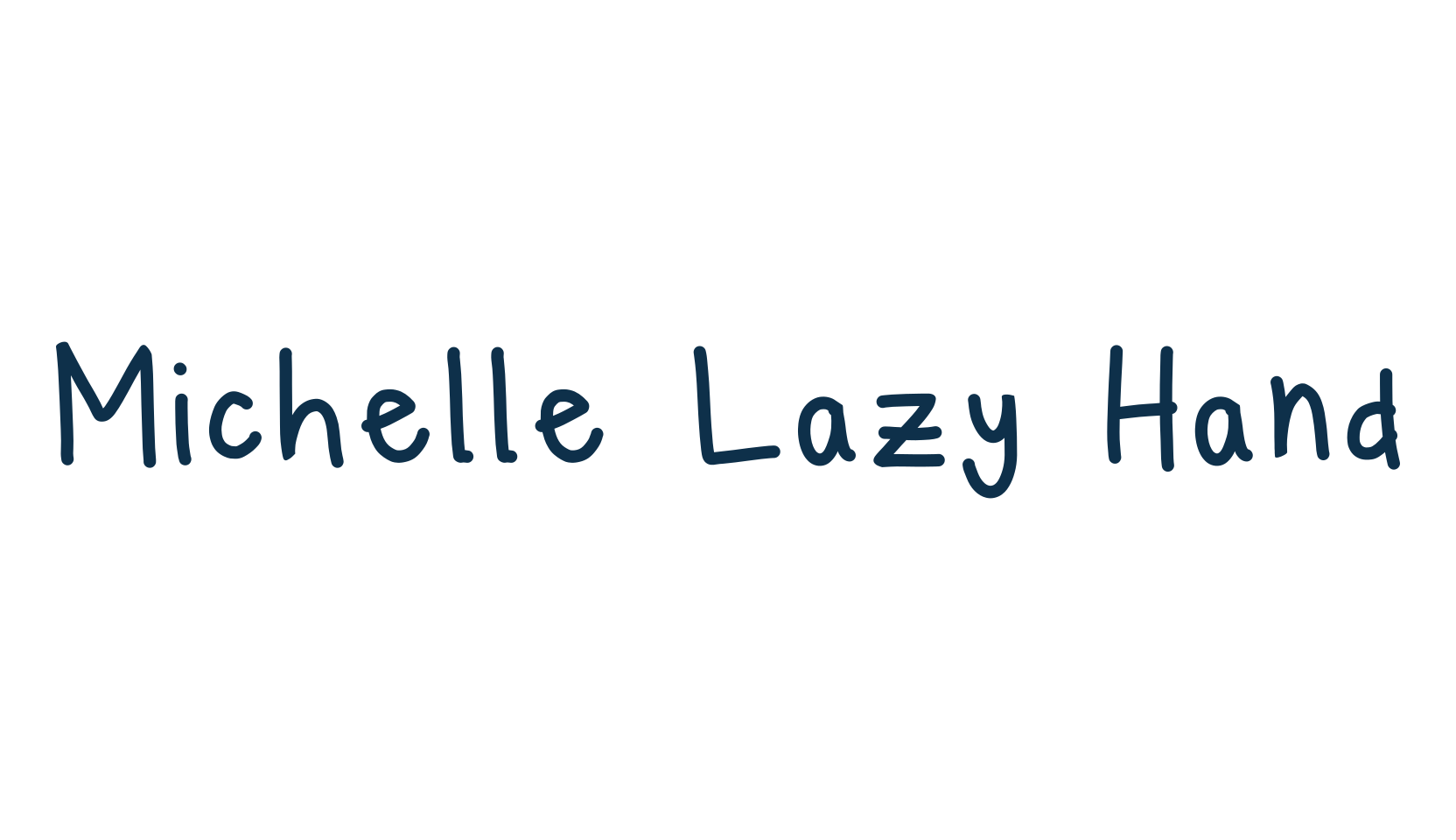 Michelle Lazy Hand, handwriting font preview