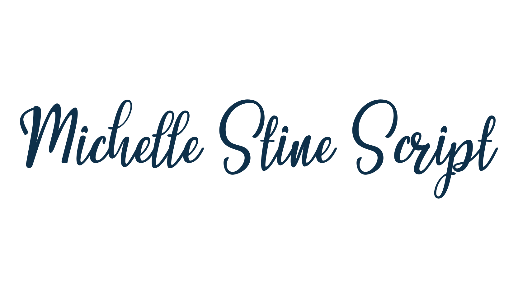 Michelle Stine Script, calligraphy font preview