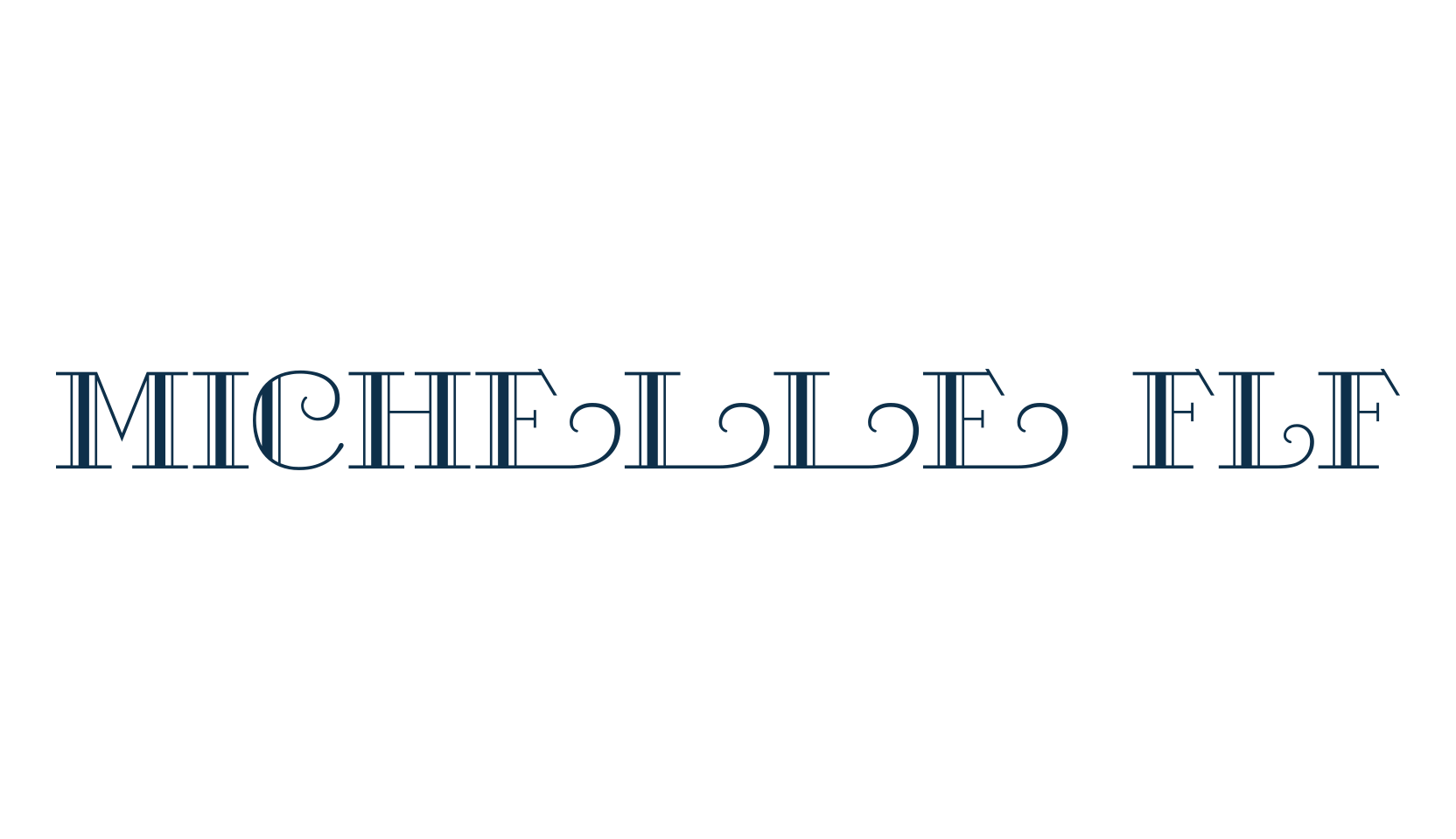 Michelle FLF, fancy retro decorative font preview